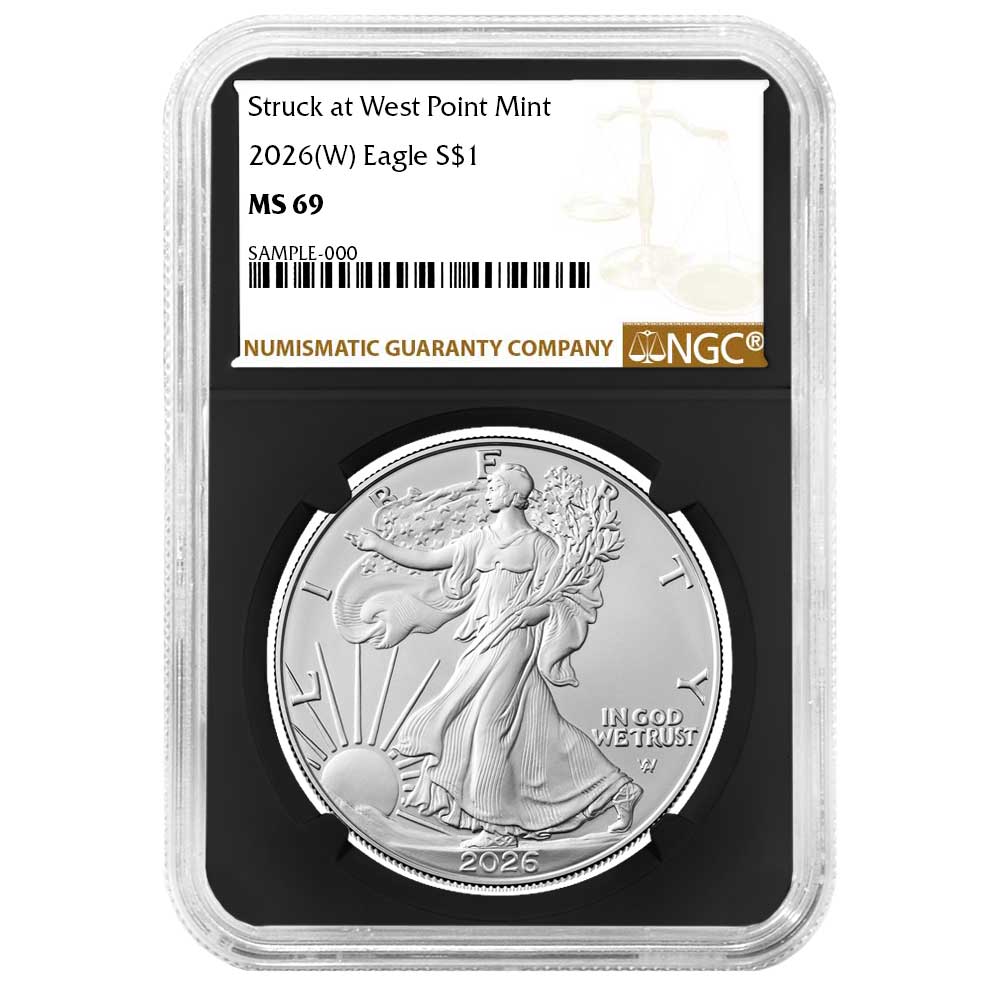 2026 (W) $1 American Silver Eagle NGC MS69 Brown Label Retro Core