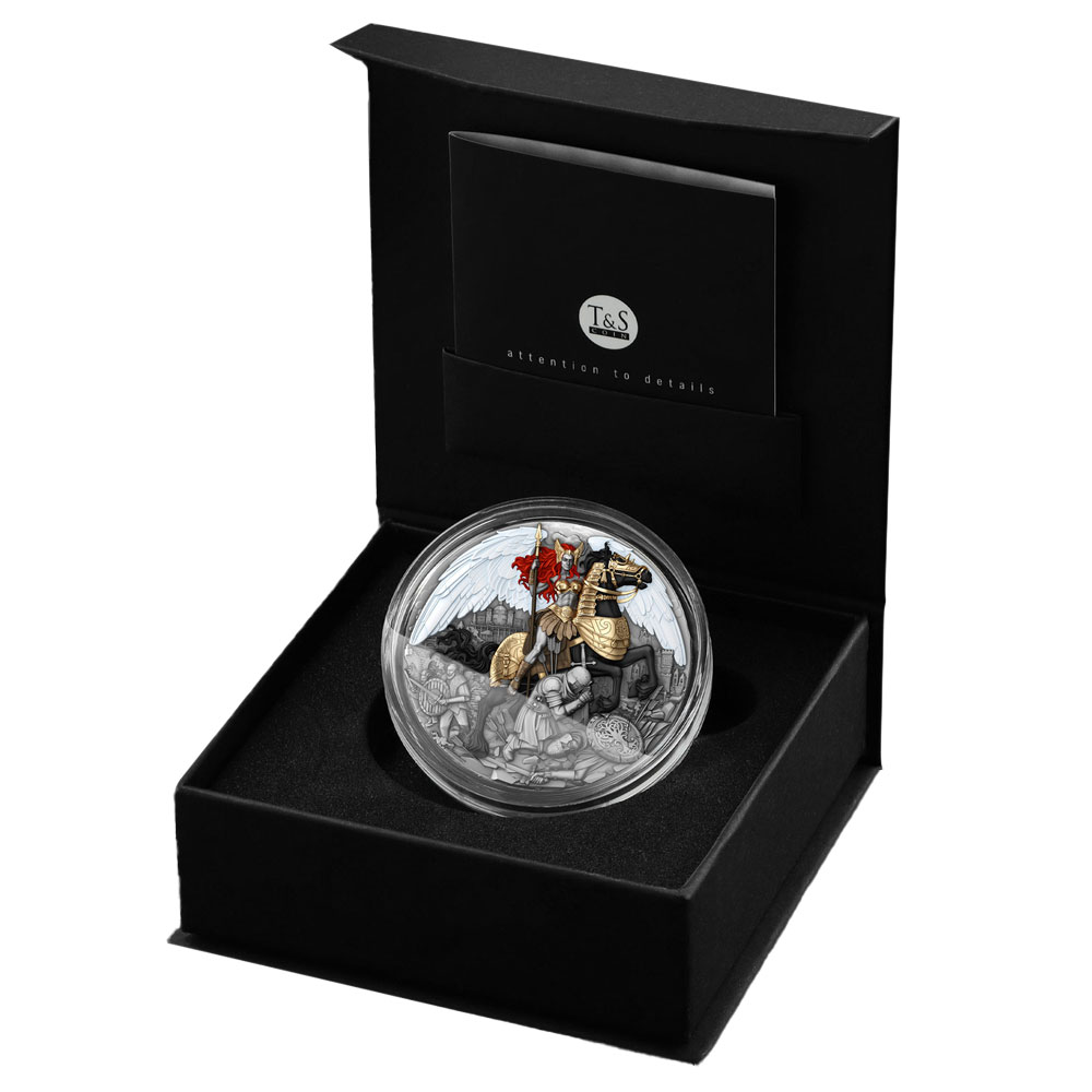 2025 $5 Niue Valkyrie 2 oz High Relief Antiqued Silver Coin by T&S Coin Mintage of 500