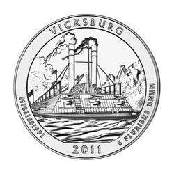 2011 Vicksburg ATB 5 oz Silver Coin - America The Beautiful