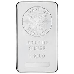 1 Kilo Sunshine Minting Silver Bar
