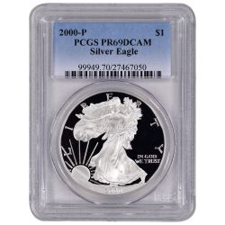 2000-P PCGS PR-69 1 oz American Silver Eagle Proof Coin