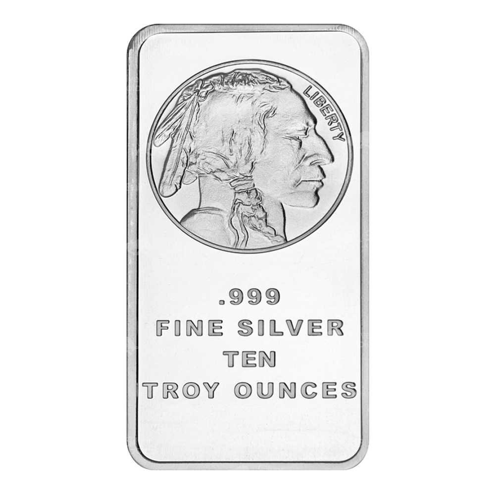 10 oz Buffalo Silver Bar | Silvertowne Mint