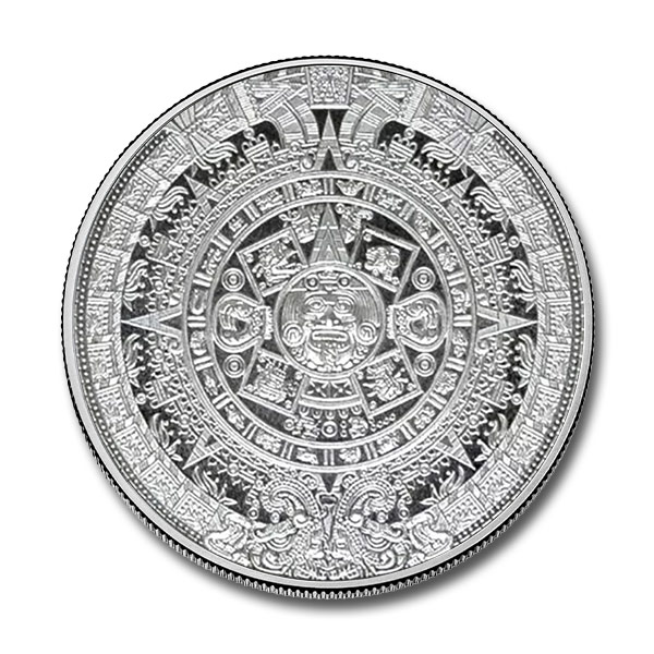 Aztec Calendar 1/4 oz Silver Round (New)