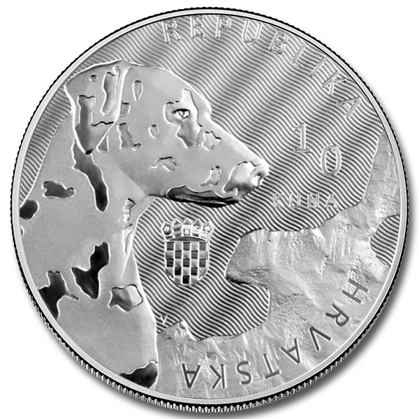 2021 Croatia 1 oz Silver Dalmatian Dog Coin