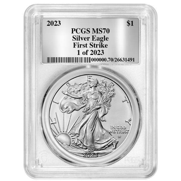 2023 Silver Eagle – PCGS MS70 Silver Foil Label