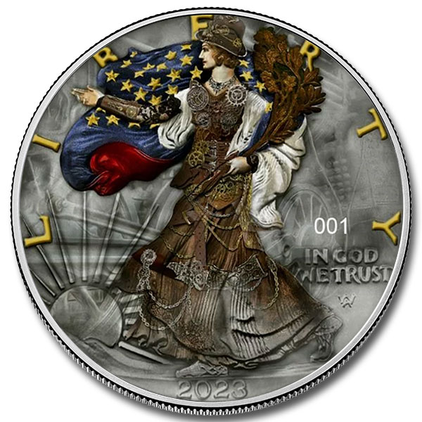 2023 1 oz American Silver Eagle – Steam Punk