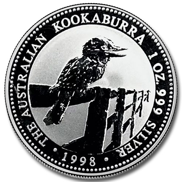 1998 Australia 1 oz Silver Kookaburra Coin