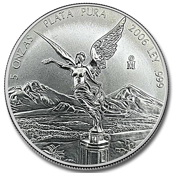 2006 5 oz Mexican Silver Libertad Coin