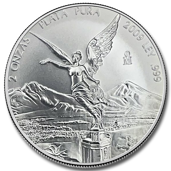 2009 2 oz Mexican Silver Libertad Coin
