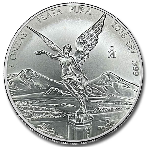 2016 5 oz Mexican Silver Libertad Coin