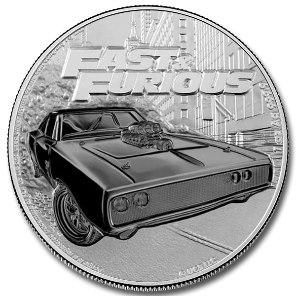 2023 1oz Niue Fast & Furious Prooflike Silver Coin