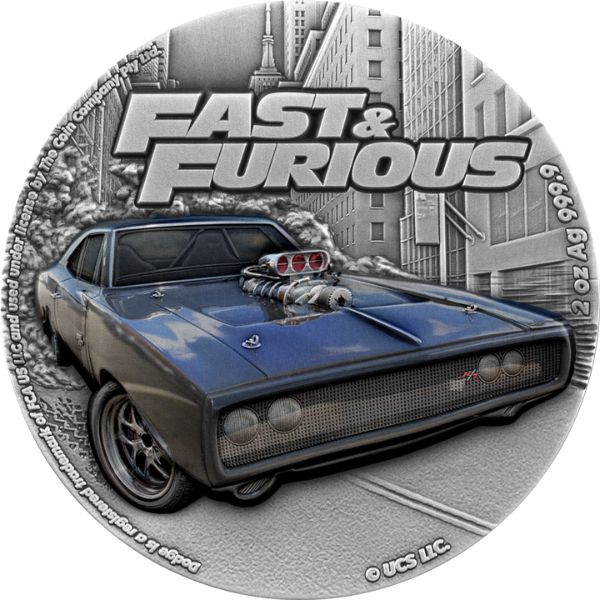 2023 2 oz Niue Fast & Furious Ultra High Relief Silver Coin