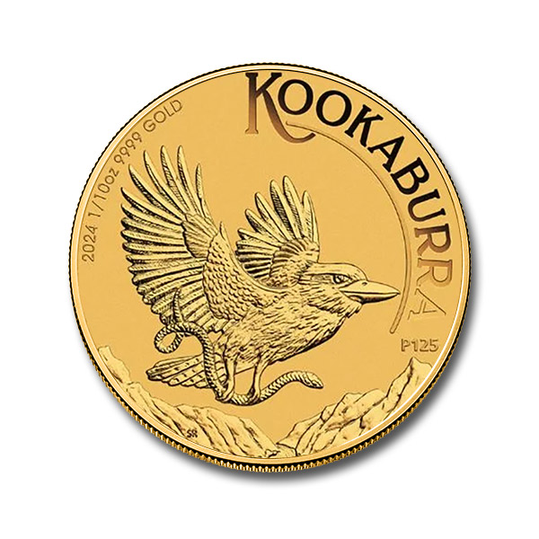 2024 1/10 oz Australian Gold Kookaburra Coin (BU in Capsule)