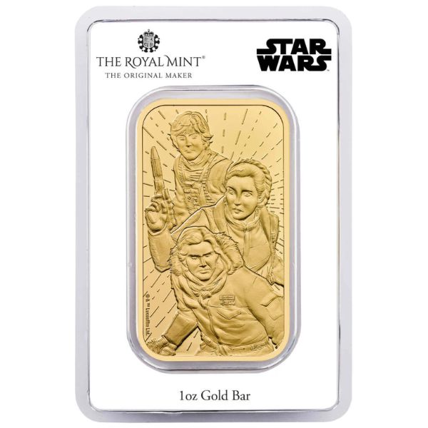 Royal Mint Star Wars Light Side 1 oz Gold Bar (New in Assay)