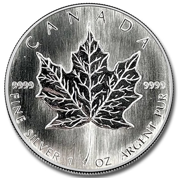 1988 1 oz Canadian Silver Maple Leaf Coin