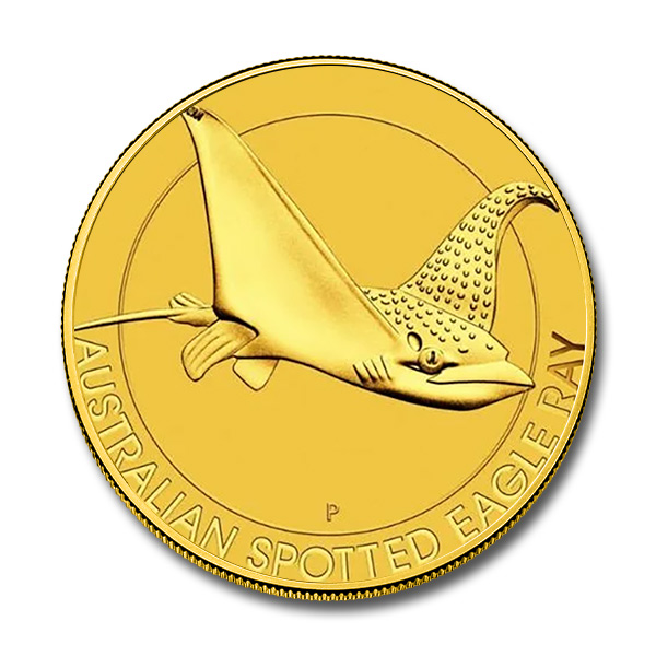2021 1/4 oz Australian Spotted Eagle Ray Gold Coin (BU in Capsule)