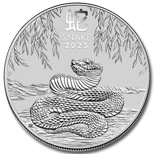 2025 1 oz Australian Lunar Snake Silver Coin (BU in Capsule)