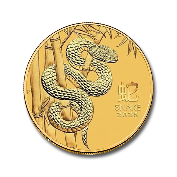 2025 1/10 oz Australian Lunar Snake Gold Coin (BU in Capsule)