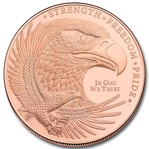 GSM Bald Eagle 1 oz Copper Round (New)