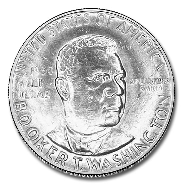 1950-S US Mint Booker T. Washington Commemorative Silver Half Dollar – AU