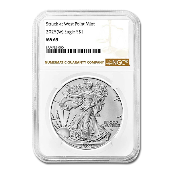 2025 American Silver Eagle – NGC MS69 Brown Label