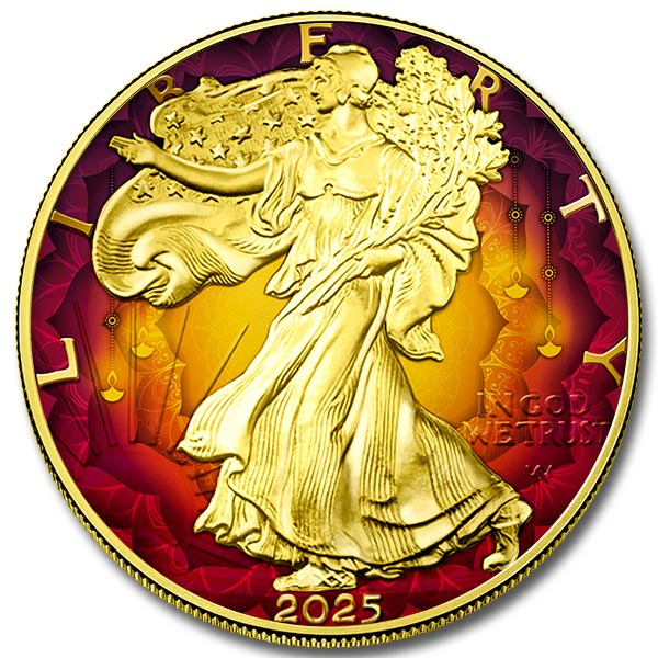 2025 1 oz American Silver Eagle – Happy Diwali