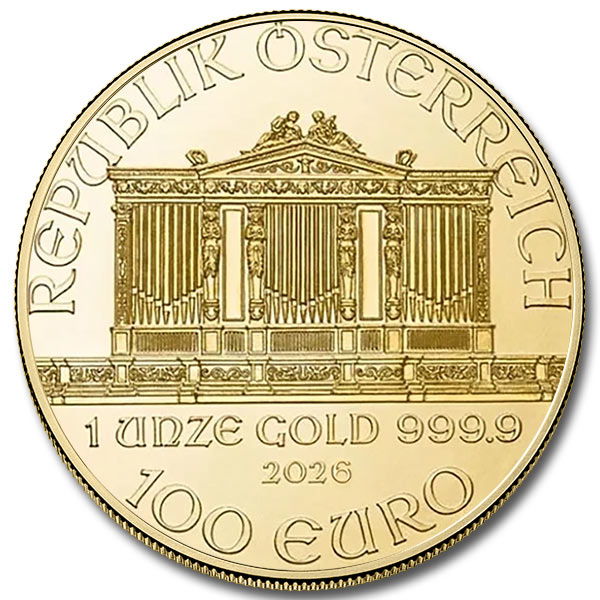 2026 1 oz Austrian Gold Philharmonic Coin (BU)