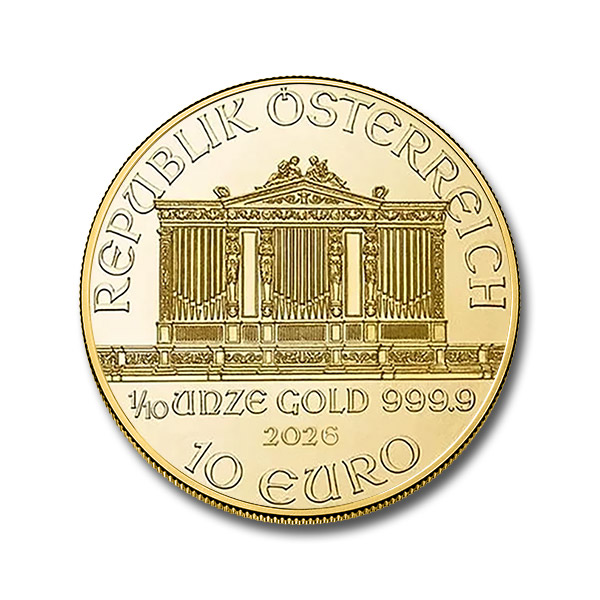 2026 1/10 oz Austrian Gold Philharmonic Coin (BU)