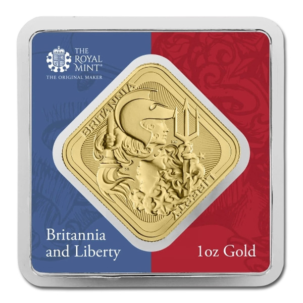Britannia and Liberty 1 oz Gold Bar (New in Assay)